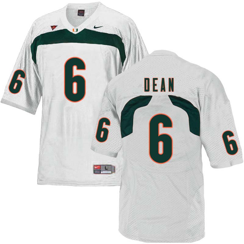 Nike Miami Hurricanes #6 Jhavonte Dean College Football Jerseys Sale-White